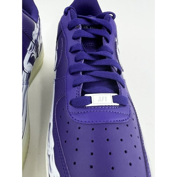 Nike Air Force 1 Purple Skeleton Mens Size 11 Sneakers Halloween 2022 CU8067-500 - Picture 4 of 11